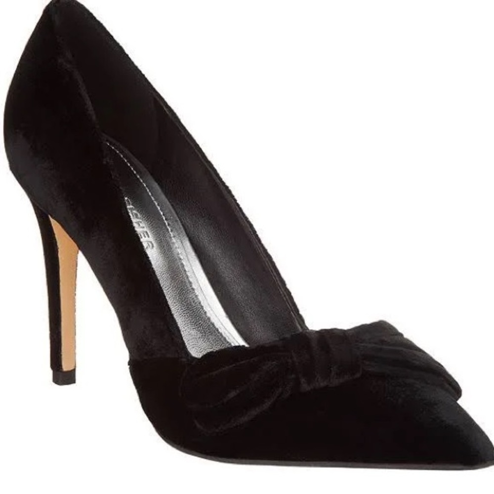 Marc Fisher Velvet Bow High Heel Pump